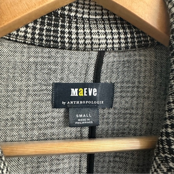 Anthropologie Maeve Blazer Jacket Plaid Button Up Academia Work Gray Size Small - Picture 5 of 7